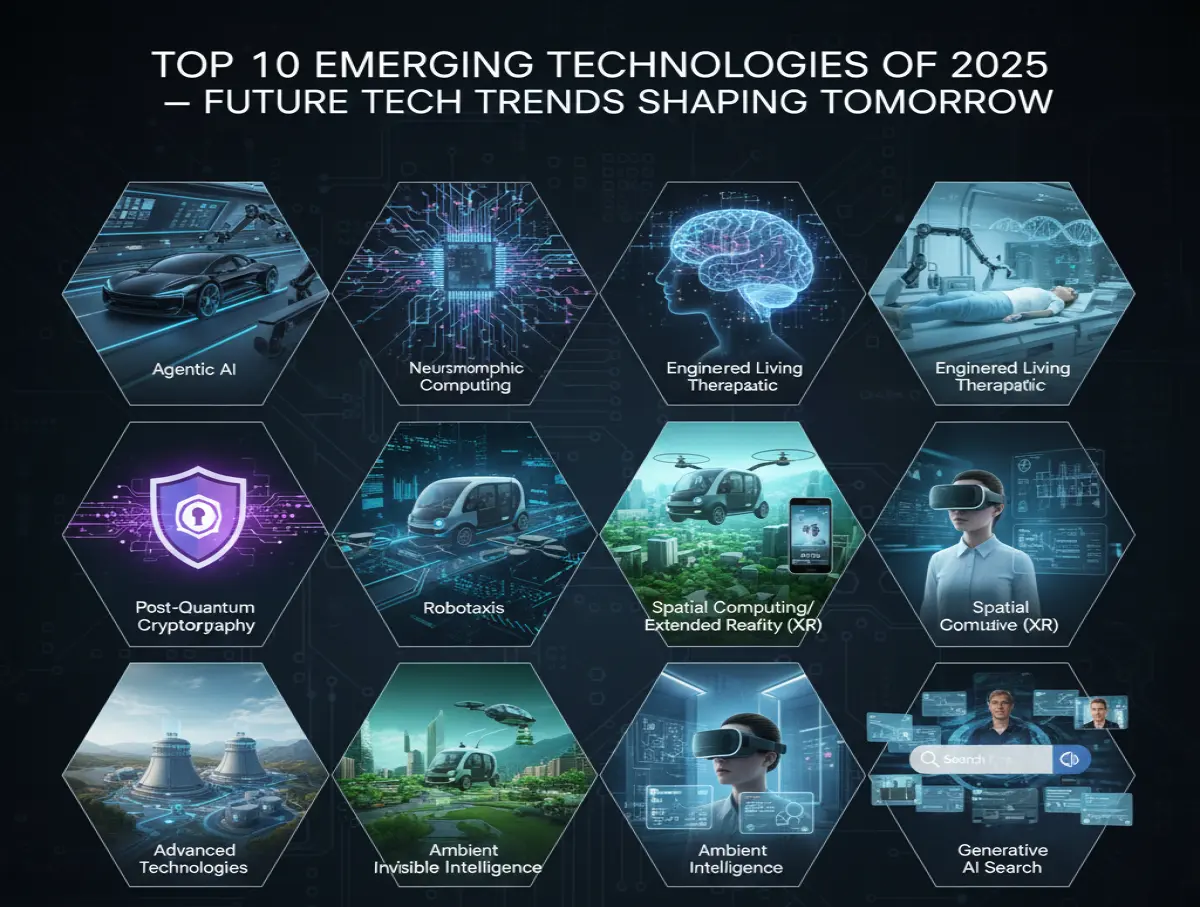 Top 10 Emerging Technologies of 2025 – Future Tech Trends Shaping Tomorrow